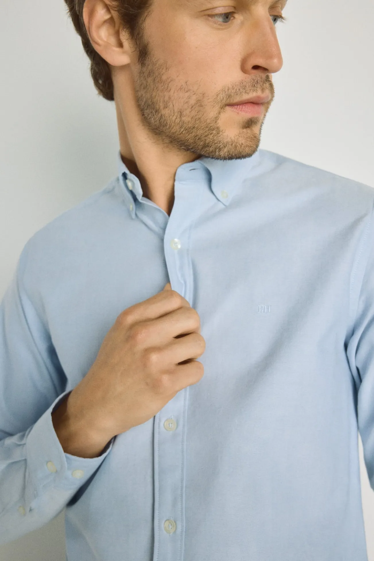 Camisa lisa manga larga