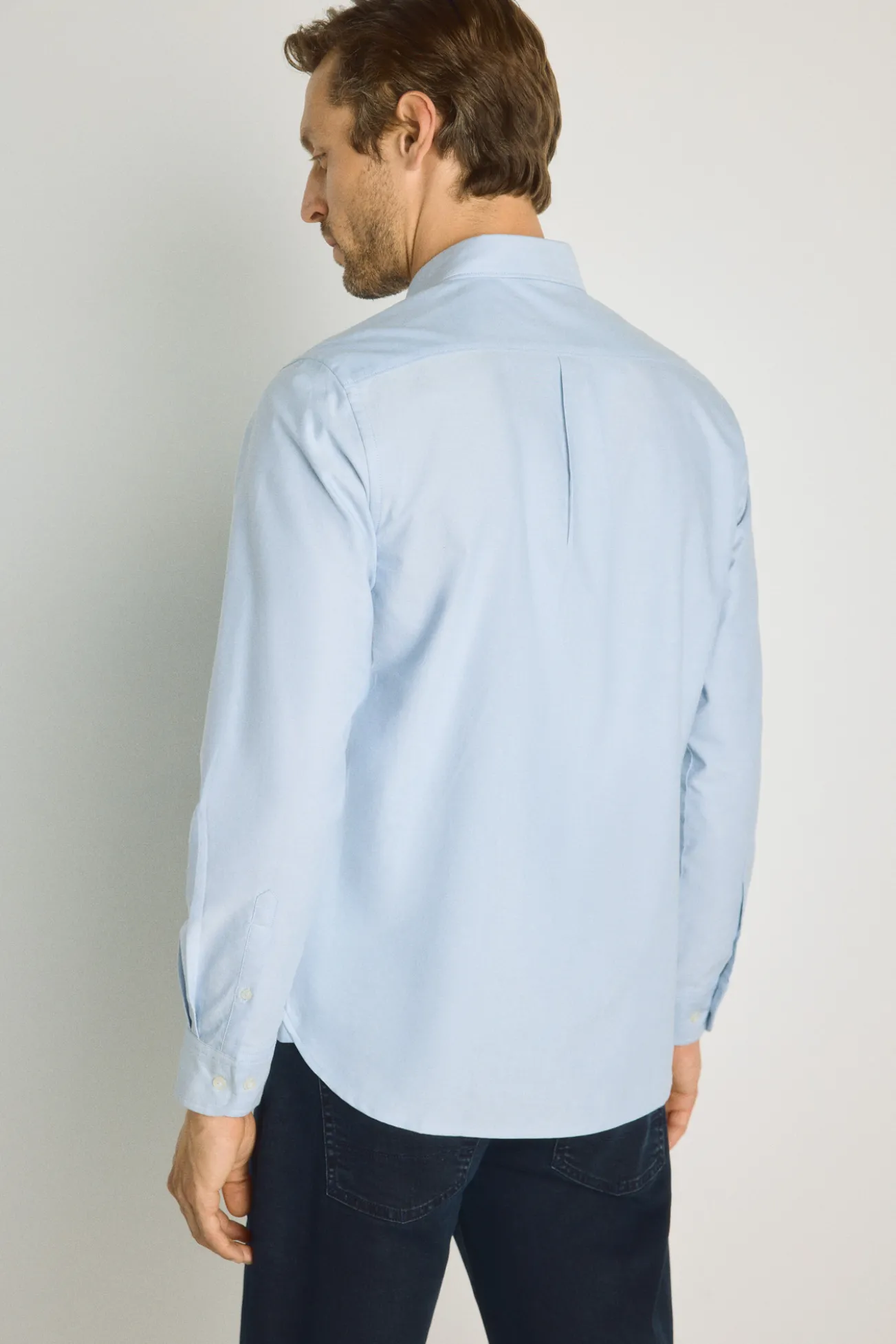Camisa lisa manga larga