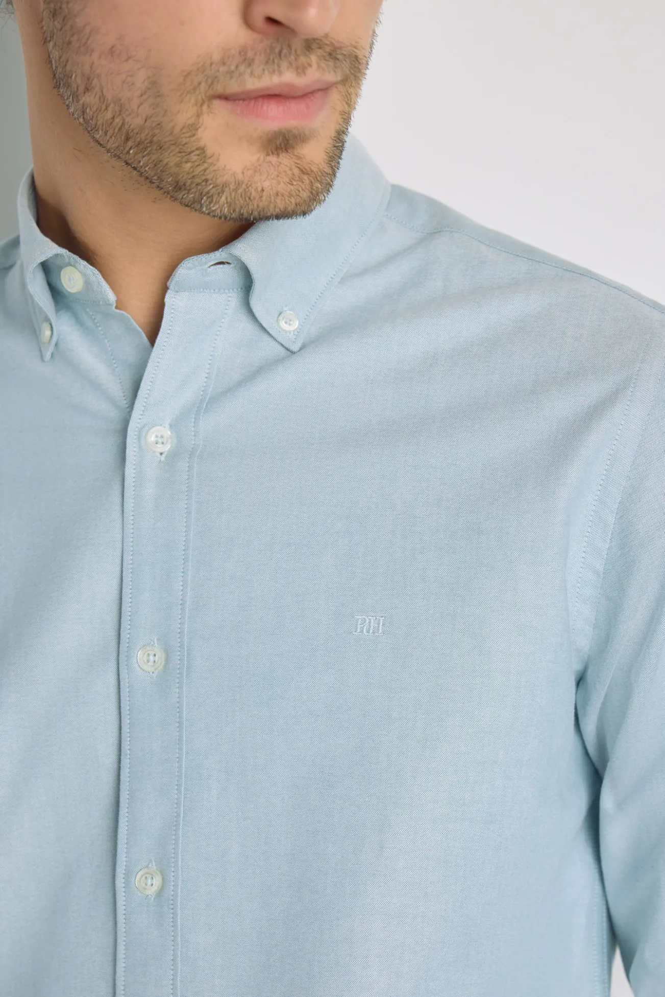Camisa lisa manga larga