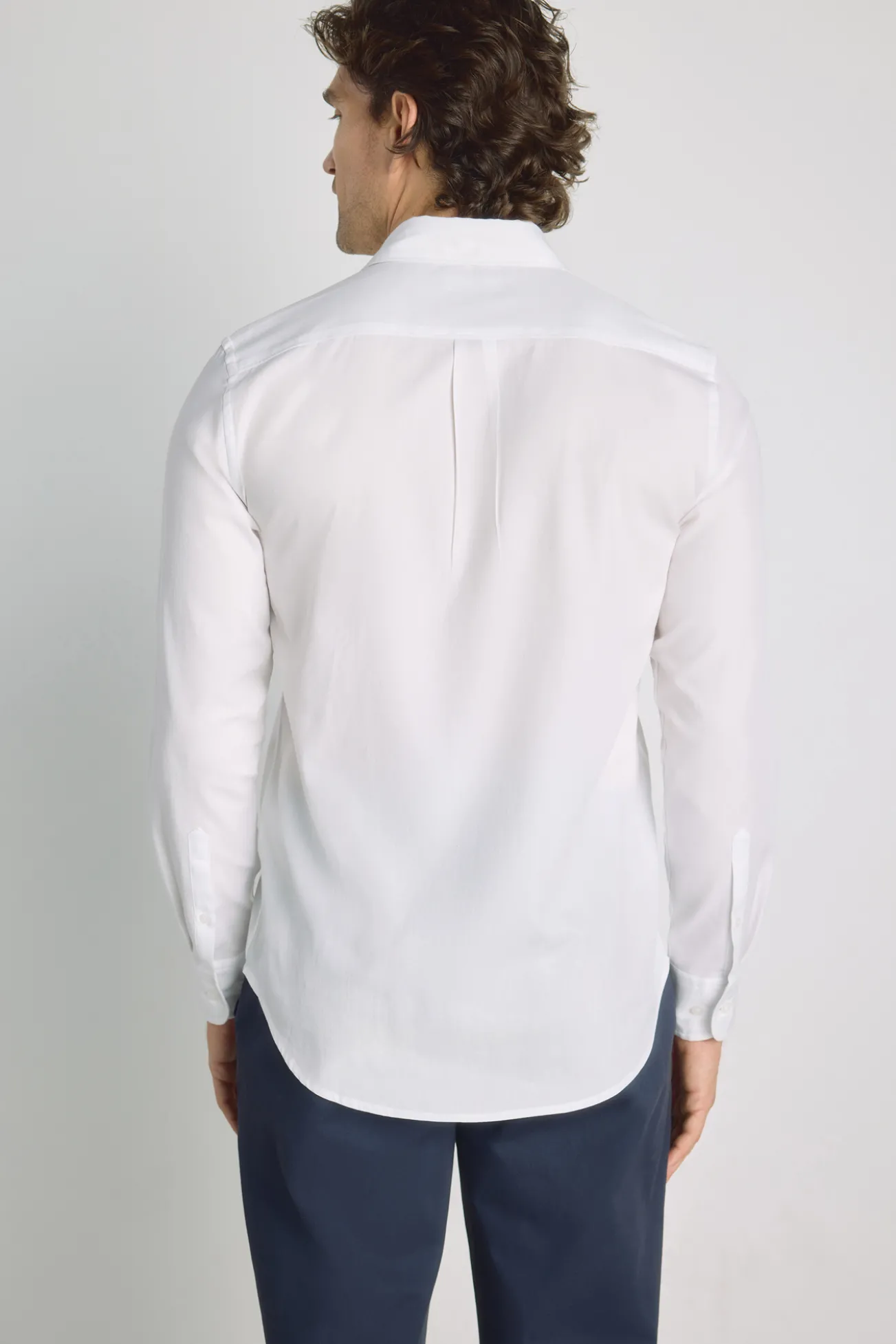 Camisa lisa manga larga