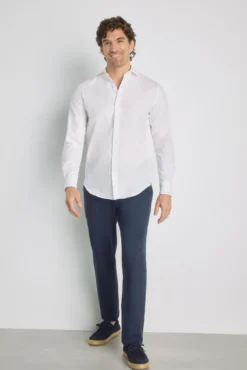 Camisa lisa manga larga