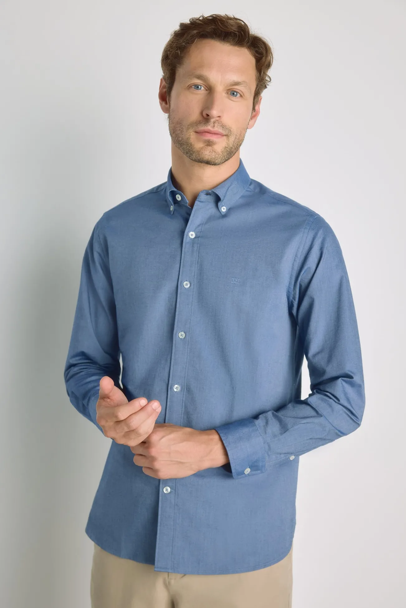 Camisa lisa manga larga