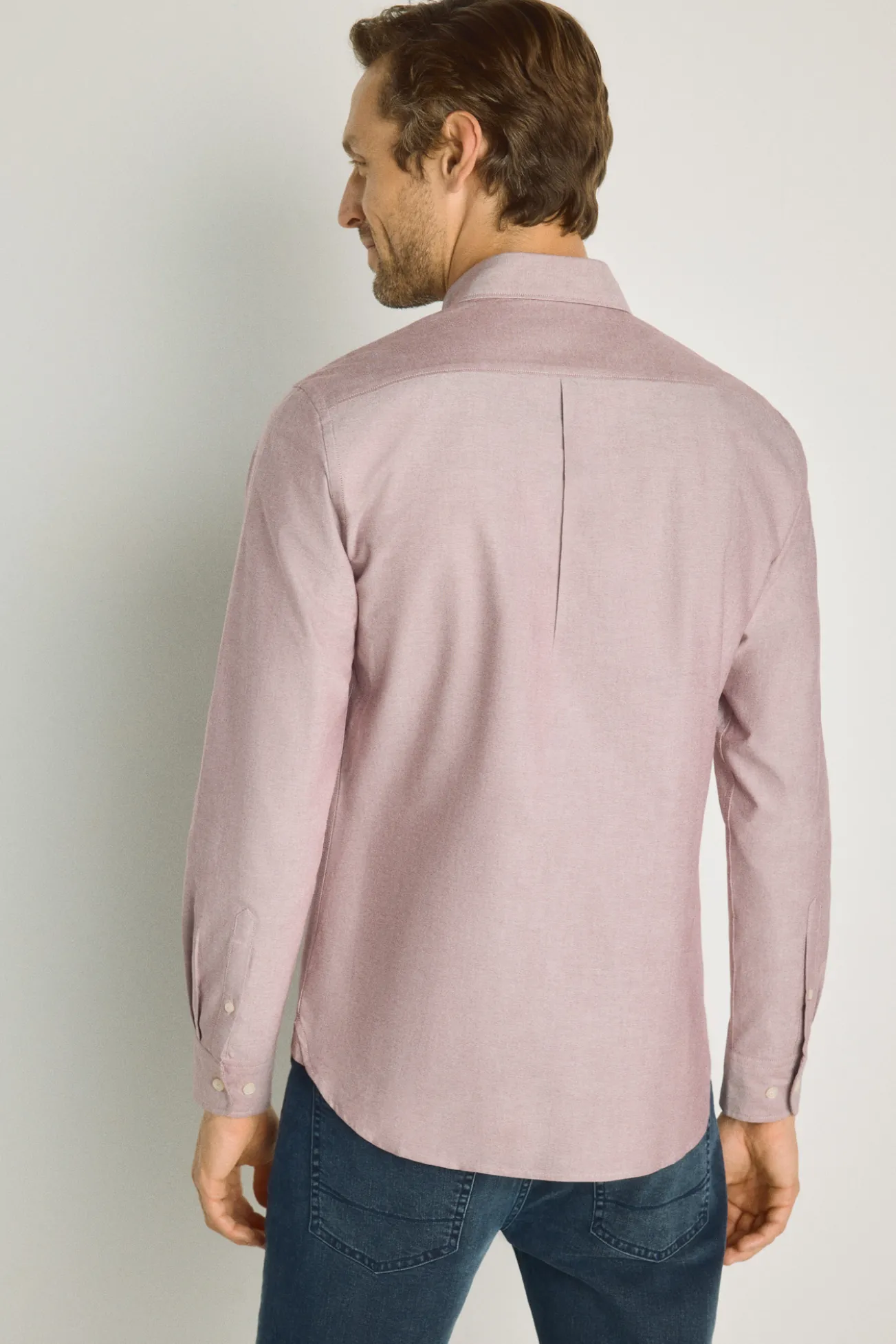Camisa lisa manga larga