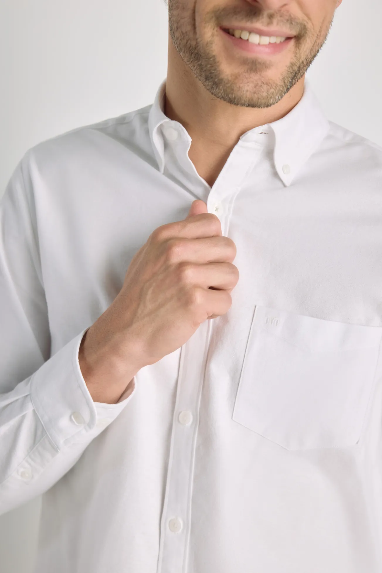 Camisa lisa manga larga