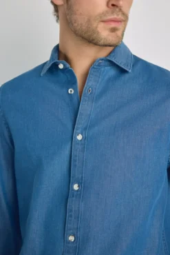 Camisa lisa manga larga