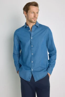 Camisa lisa manga larga