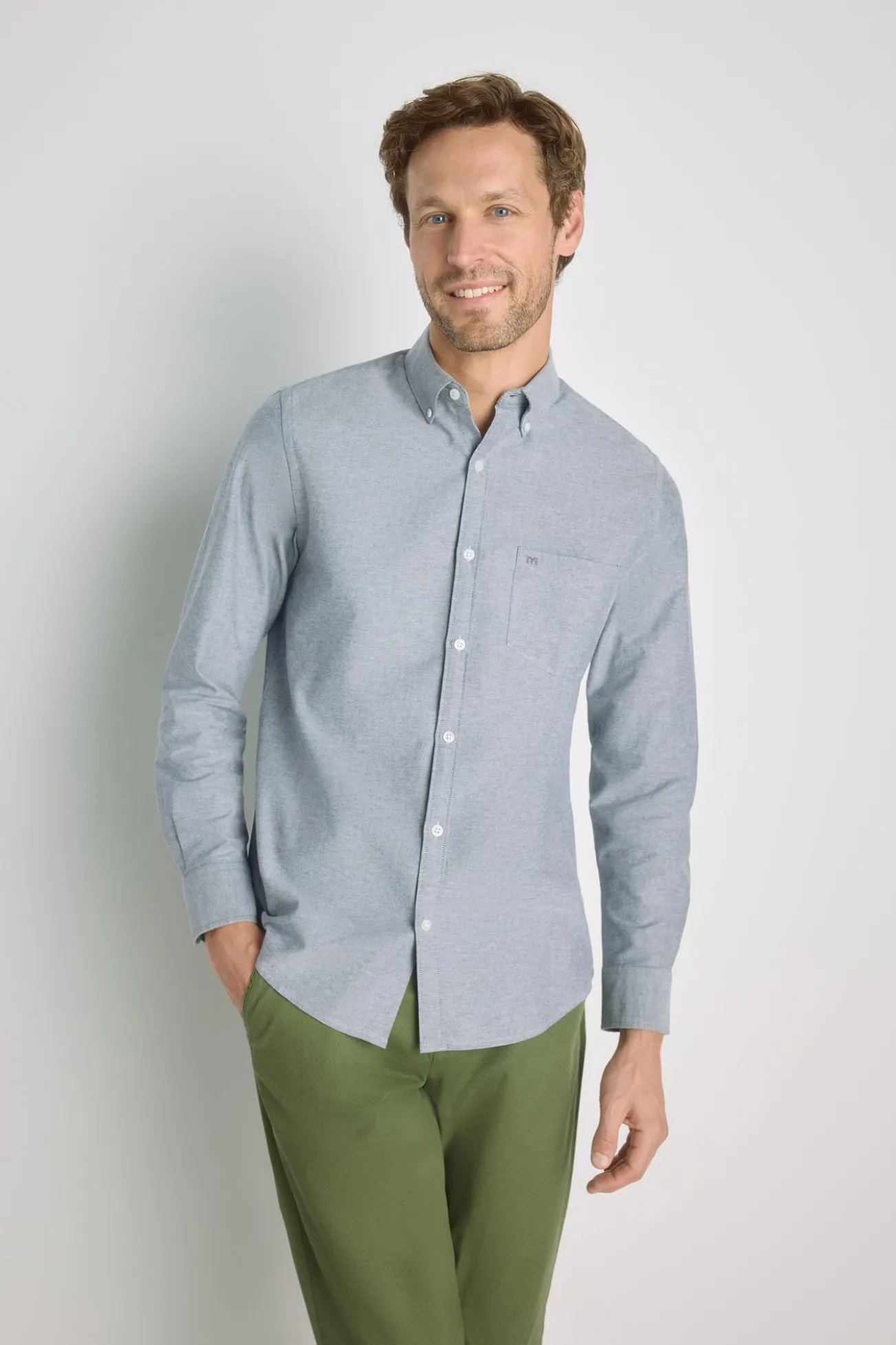 Camisa lisa manga larga
