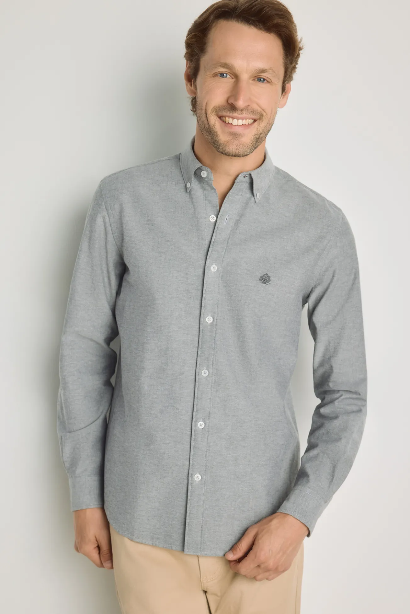 Camisa lisa manga larga