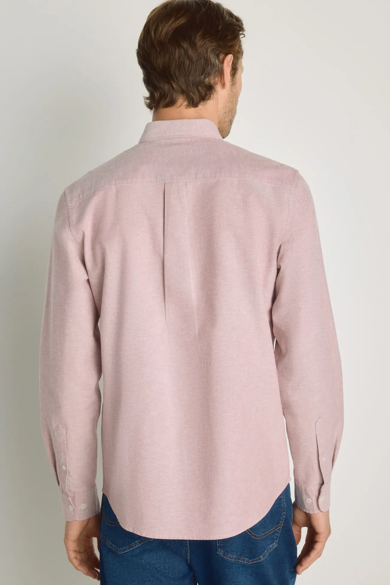 Camisa lisa manga larga