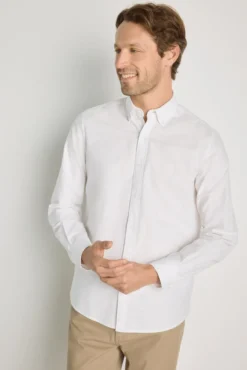 Camisa lisa manga larga