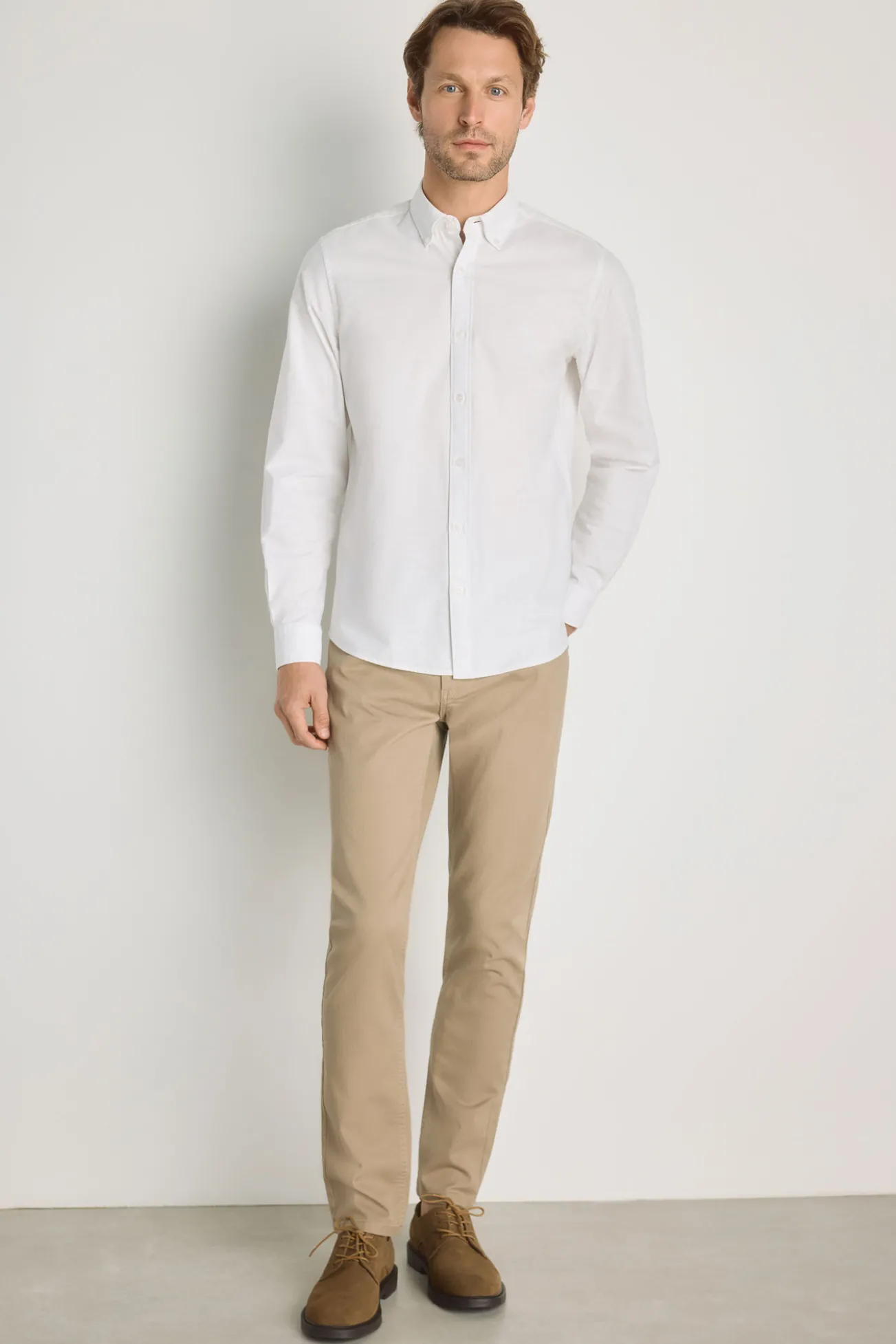 Camisa lisa manga larga