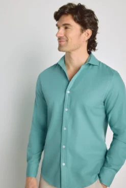 Camisa lisa manga larga