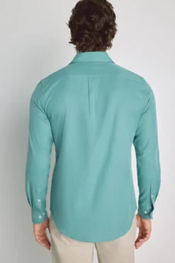 Camisa lisa manga larga