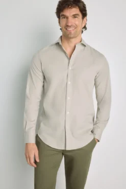 Camisa lisa manga larga