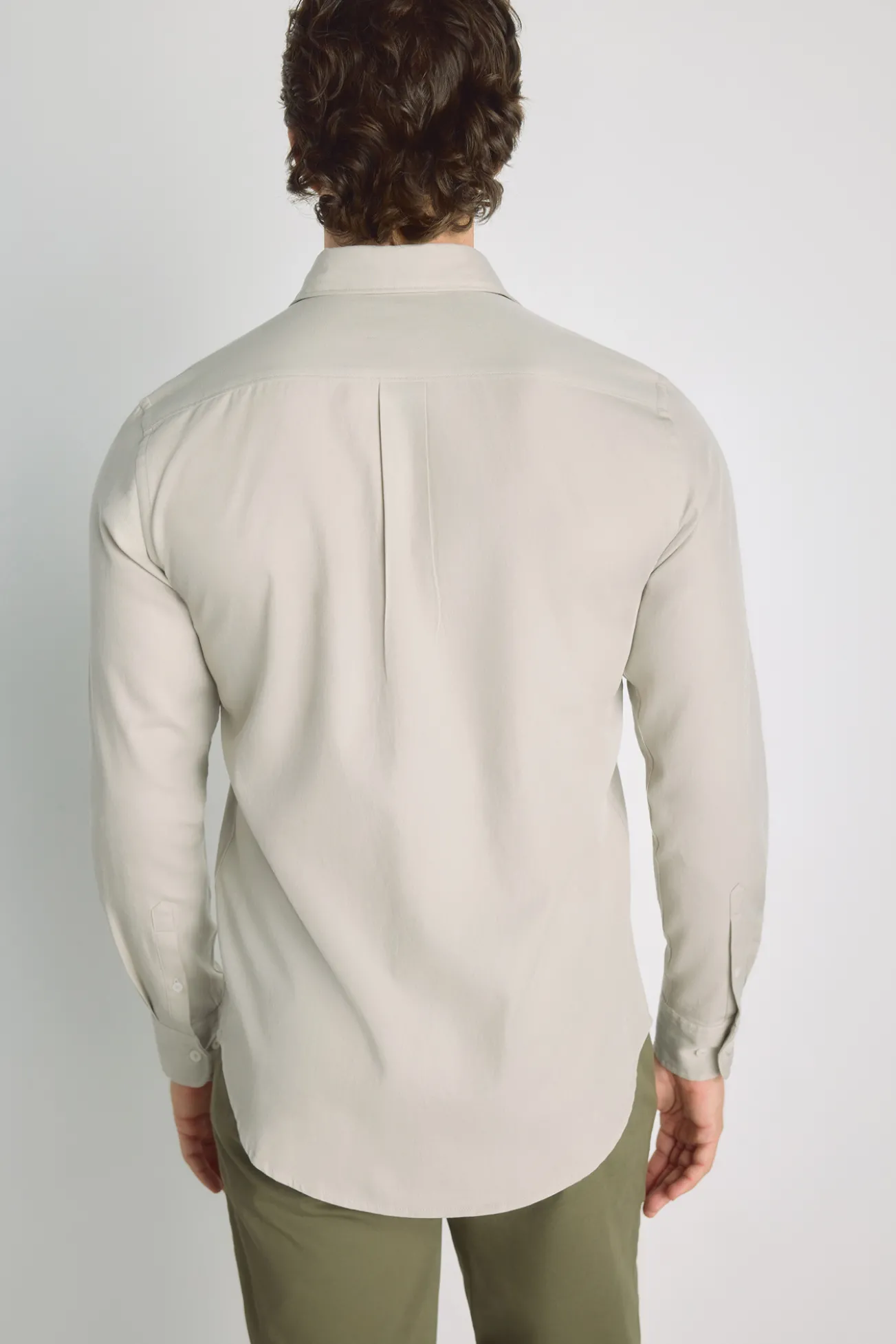 Camisa lisa manga larga
