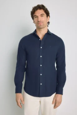 Camisa lisa manga larga