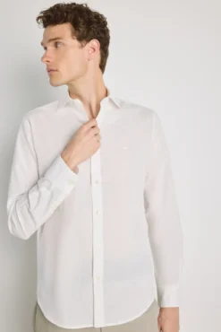 Camisa lisa manga larga