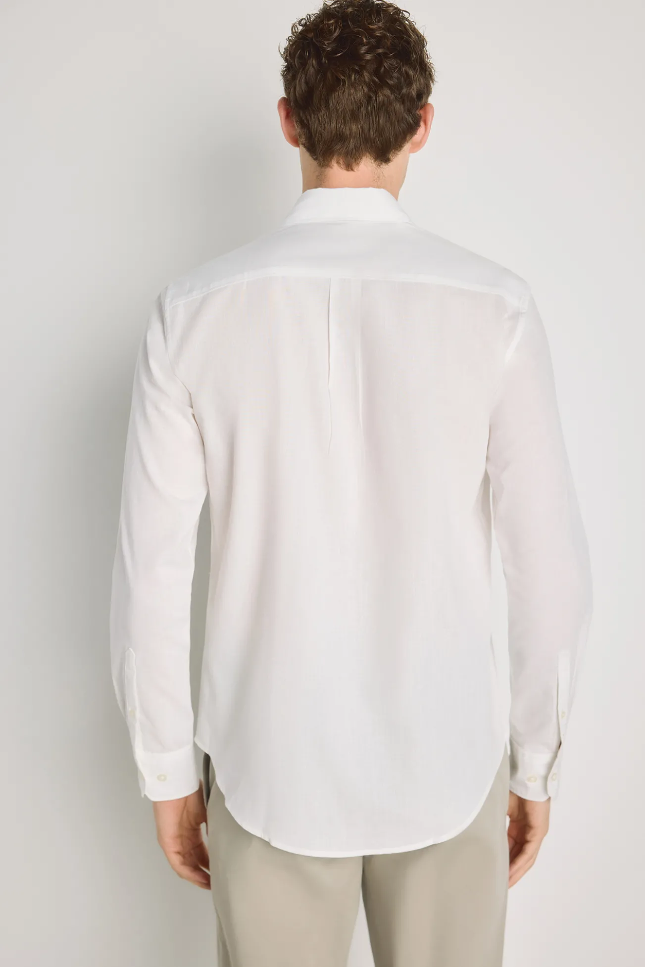 Camisa lisa manga larga