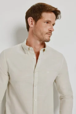 Camisa lisa manga larga