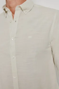 Camisa lisa manga larga