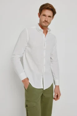 Camisa lisa manga larga