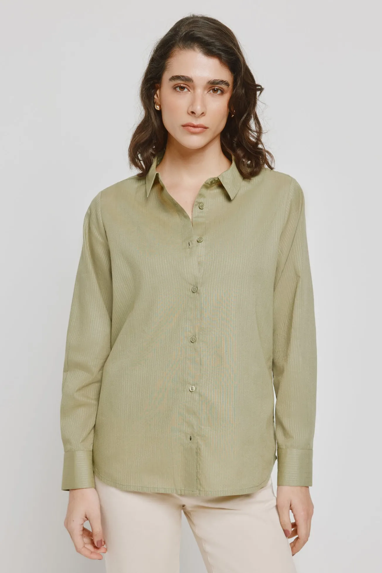 Camisa lisa tejido estructura