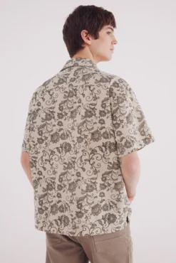 Camisa manga corta algodón estampado