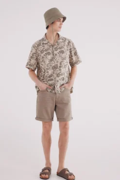 Camisa manga corta algodón estampado