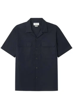 Camisa manga corta bowling popelín bolsillo
