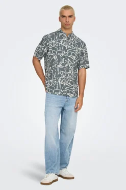 Camisa manga corta estampada