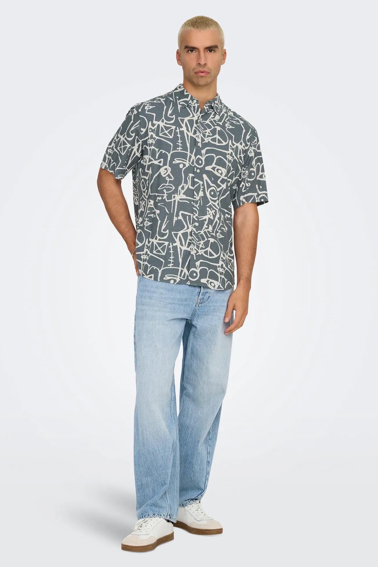 Camisa manga corta estampada