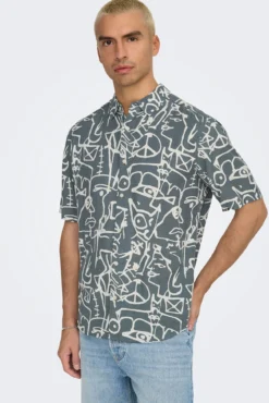 Camisa manga corta estampada