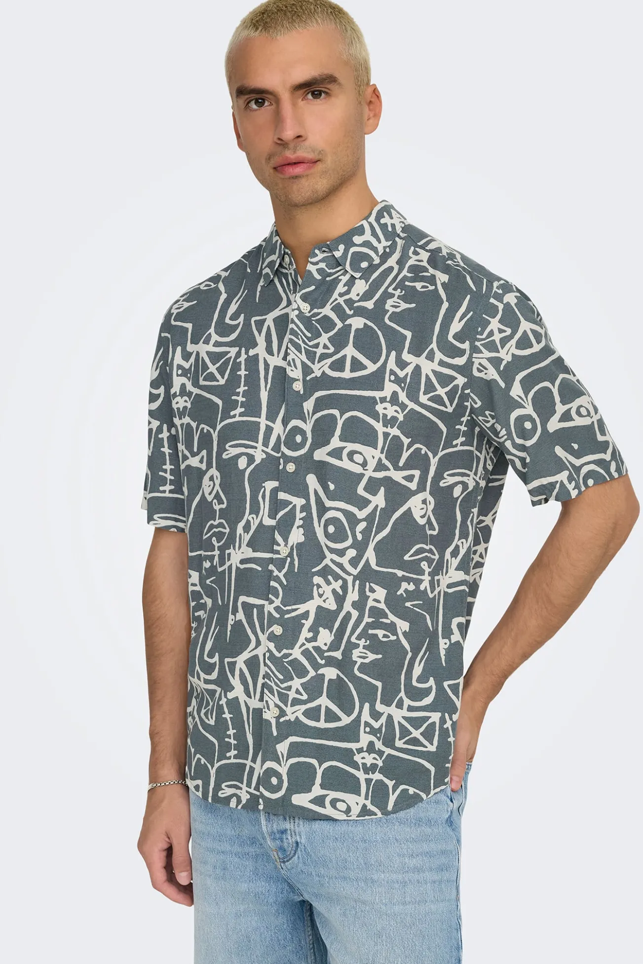 Camisa manga corta estampada