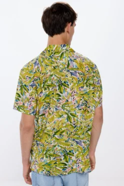 Camisa manga corta estampada viscosa