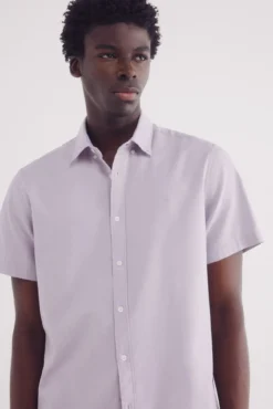 Camisa manga corta estructura bicolor