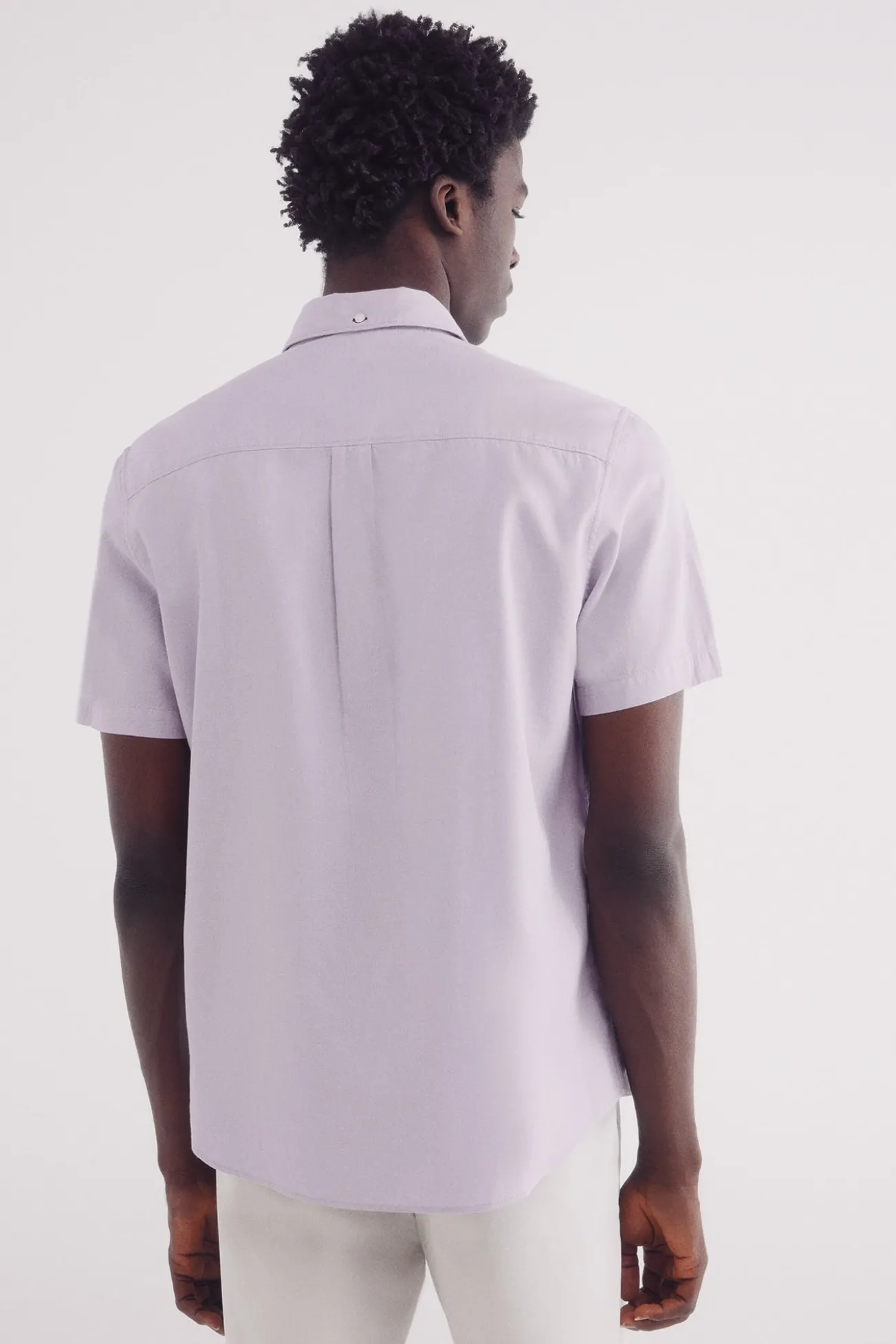Camisa manga corta estructura bicolor