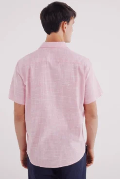 Camisa manga corta estructura bicolor