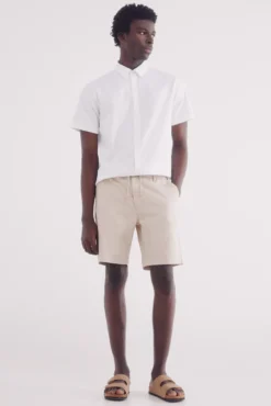 Camisa manga corta estructura bicolor