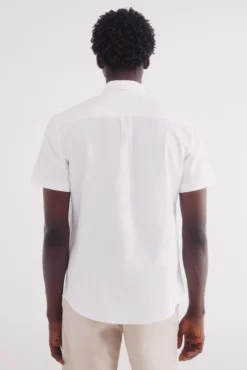 Camisa manga corta estructura bicolor