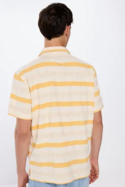 Camisa manga corta jacquard