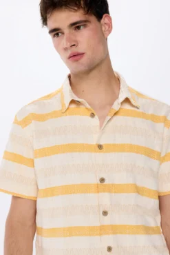 Camisa manga corta jacquard