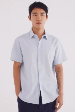 Camisa manga corta lino