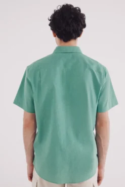 Camisa manga corta lino