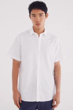 Camisa manga corta lino