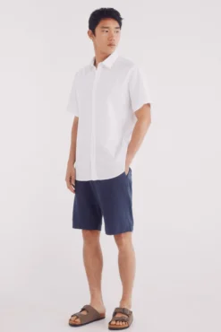 Camisa manga corta lino