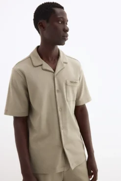 Camisa manga corta pijama de algodón español