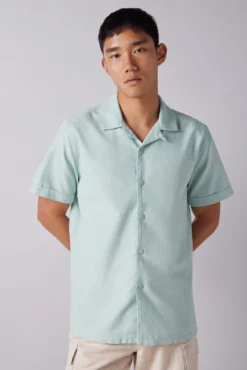 Camisa manga corta rústica