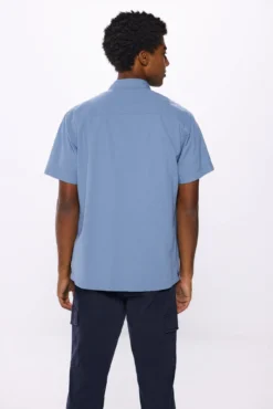 Camisa manga corta seersucker