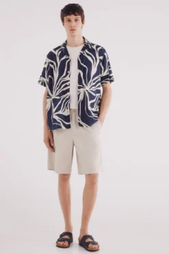 Camisa manga corta viscosa estampado