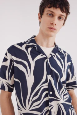 Camisa manga corta viscosa estampado